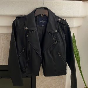 Vegan Leather AE Moto Jacket